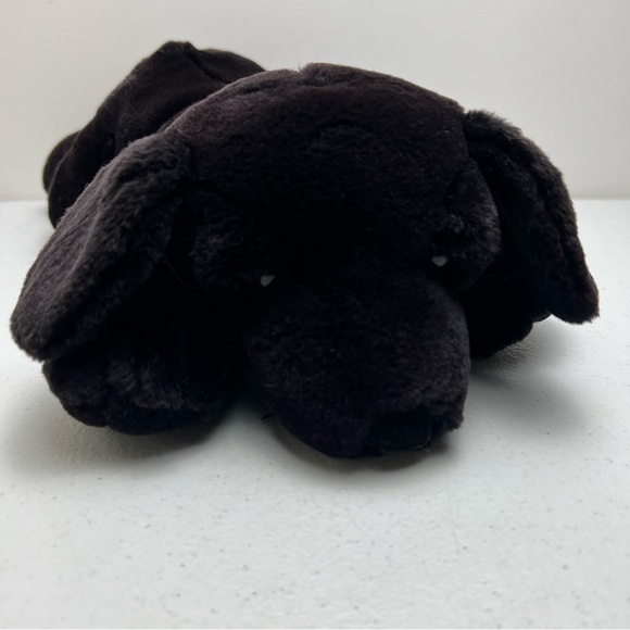 VTG Russ Berrie Stuffed Black Labrador Retriever Dog Pup Ginger 16” Realistic - Picture 2 of 10